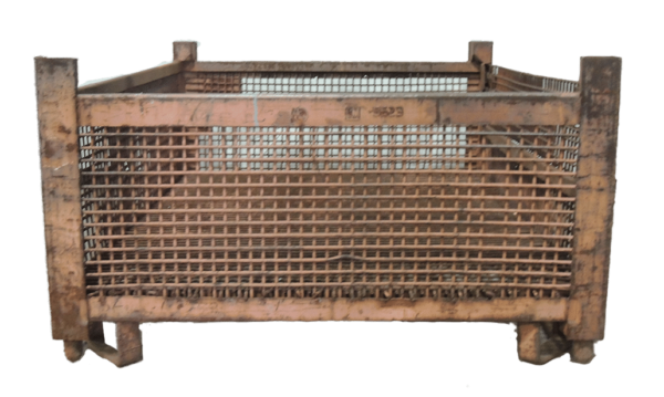 Used HPJ Industries 54" x 44" x 25" Wire Basket  54" Side - 1 Drop Door - Image 2