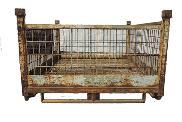 Used HPJ Industries 62" x 47.5" x 29" Wire Basket No Drop Doors - Image 2