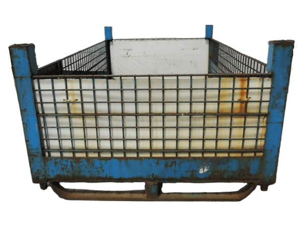Used HPJ Industries 74" x 40" x 26" Wire Basket No Drop Doors - Image 2