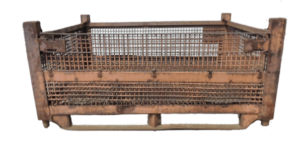 Used HPJ Industries 54" x 44" x 25" Wire Basket  54" Side - 1 Drop Door