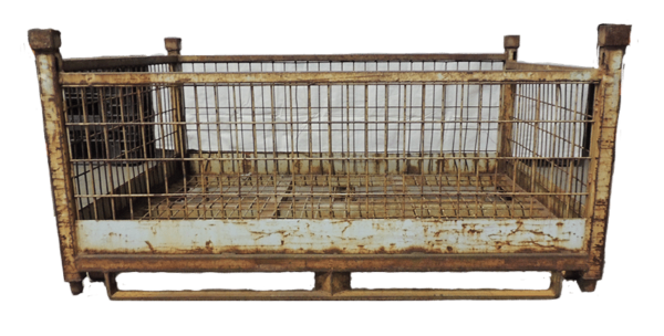 Used HPJ Industries 62" x 47.5" x 29" Wire Basket No Drop Doors
