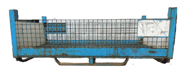 Used HPJ Industries 74" x 40" x 26" Wire Basket No Drop Doors