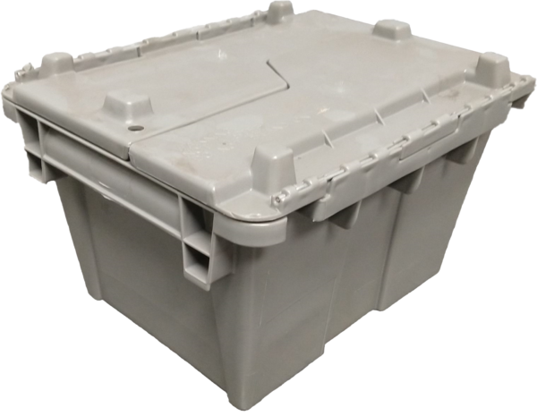 New HPJ Industries  12" x 10" x 7" Gray Flip Top Hand Tote