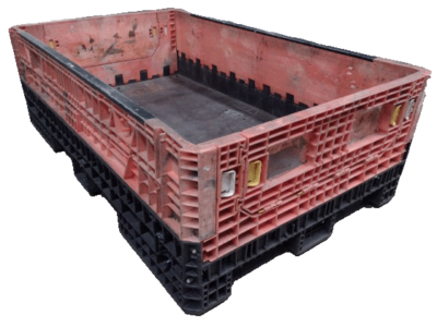Reconditioned HPJ Industries 78" x 48" x 25" Mixed Color Bulk Container - 2 Drop Doors