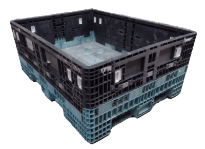 Reconditioned HPJ Industries 64" x 48" x 25" Mixed Color All Good Runner Bulk Container - 4 Drop Doors
