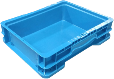 New Monoflo 15" x 12" x 4" Blue Hand Tote Smooth Bottom