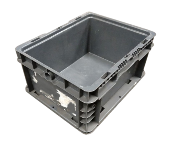 Used HPJ Industries  15" x 12" x 7" Gray Hand Tote Reinforced Bottom - Image 3