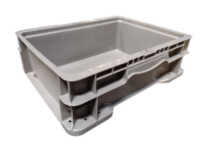 New Monoflo 15" x 12" x 5" Gray Hand Tote Smooth Bottom