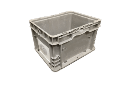 Used HPJ Industries 15" x 12" x 9" Gray Hand Tote Smooth Bottom