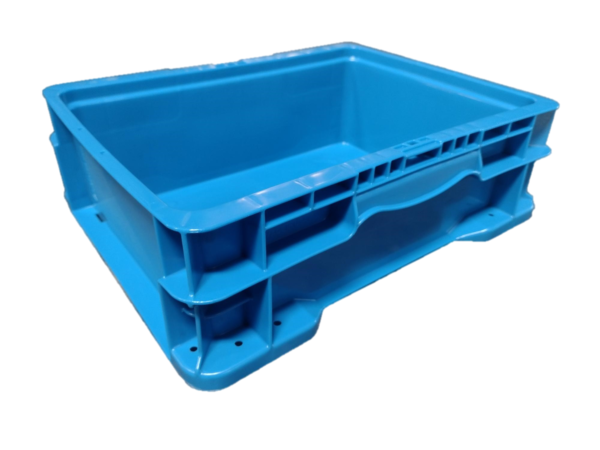 New Monoflo 15" x 12" x 5" Blue Hand Tote Smooth Bottom