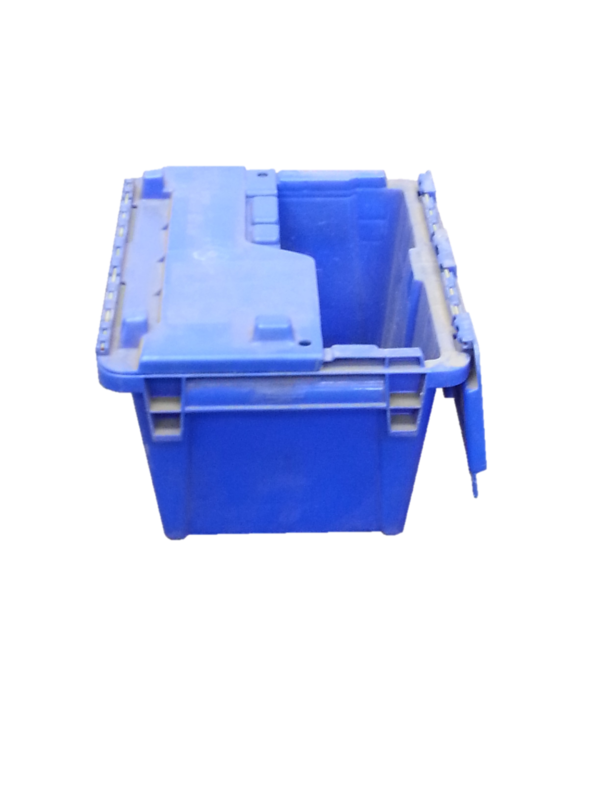 Used Buckhorn 12" x 11" x 7" Blue Flip Top Hand Tote