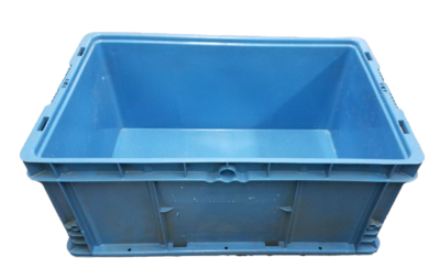 Used HPJ Industries 24" x 15" x 11" Blue Hand Tote Reinforced Bottom