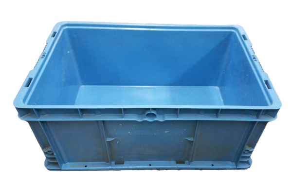 Used HPJ Industries  24" x 15" x 11" Blue Hand Tote Reinforced Bottom