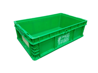Used HPJ Industries 24" x 15" x 7" Green Hand Tote Smooth Bottom