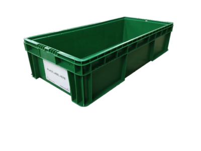 Used HPJ Industries 32" x 15" x 7" Green Hand Tote Smooth Bottom