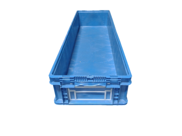 Used HPJ Industries  48" x 15" x 7" Blue Hand Tote Reinforced Bottom - Image 2