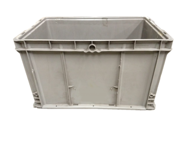 Used HPJ Industries  24" x 15" x 14" Gray Hand Tote Smooth Bottom - Image 3