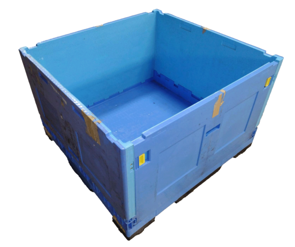 Reconditioned HPJ Industries 44.5" x 46.5" x 30" All Blue Collapsible Container