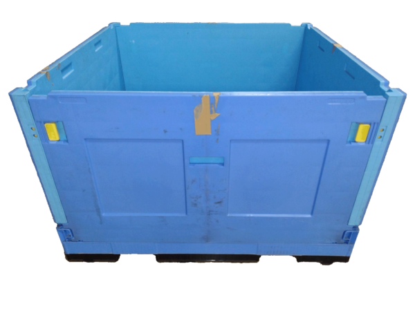 Reconditioned HPJ Industries 44.5" x 46.5" x 30" All Blue Collapsible Container - Image 2