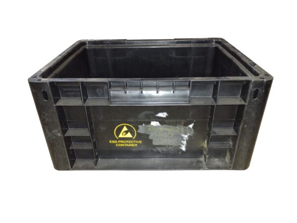 Used HPJ Industries  15" x 12" x 7" Black Hand Tote Smooth Bottom - Image 3
