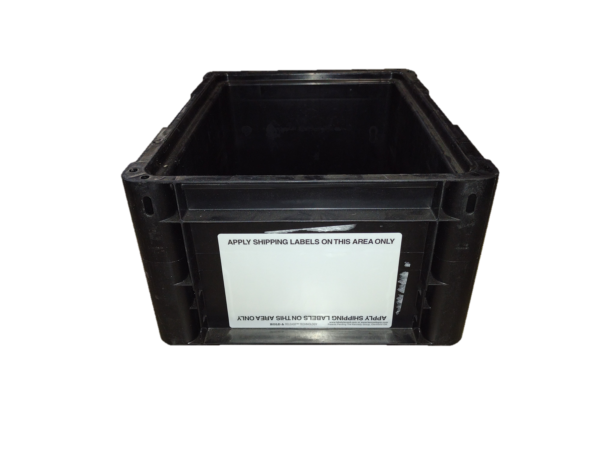 Used HPJ Industries  15" x 12" x 7" Black Hand Tote Smooth Bottom - Image 4