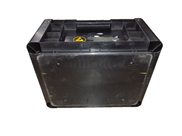 Used HPJ Industries  15" x 12" x 7" Black Hand Tote Smooth Bottom - Image 2