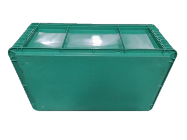 Used HPJ Industries  24" x 15" x 9" Green Hand Tote Smooth Bottom - Image 3