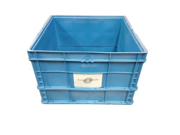 Used HPJ Industries  24" x 22" x 16" Blue Cut/Weld Hand Tote Reinforced Bottom