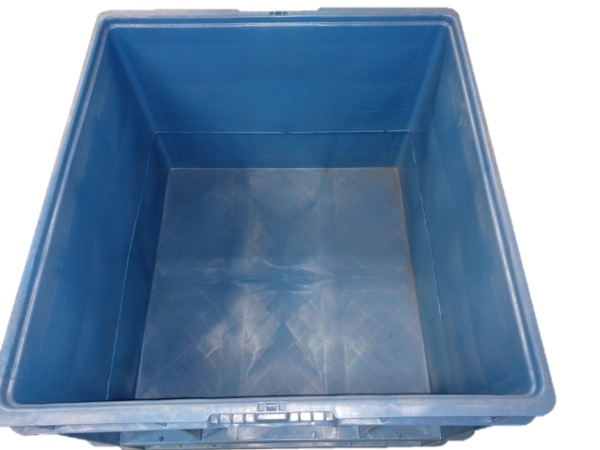 Used HPJ Industries  24" x 22" x 16" Blue Cut/Weld Hand Tote Reinforced Bottom - Image 2
