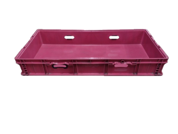 Used HPJ Industries  48" x 22" x 7" Berry Hand Tote Reinforced Bottom With Handholds - Image 4