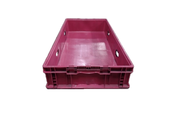Used HPJ Industries  48" x 22" x 7" Berry Hand Tote Reinforced Bottom With Handholds - Image 2