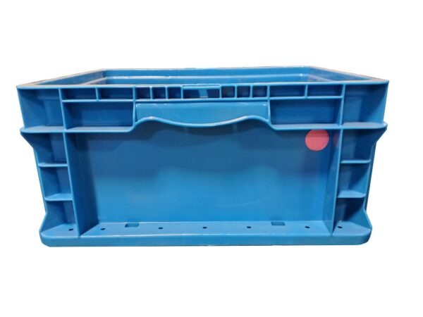 Used HPJ Industries  15" x 12" x 7" Blue Hand Tote Smooth Bottom - Image 3