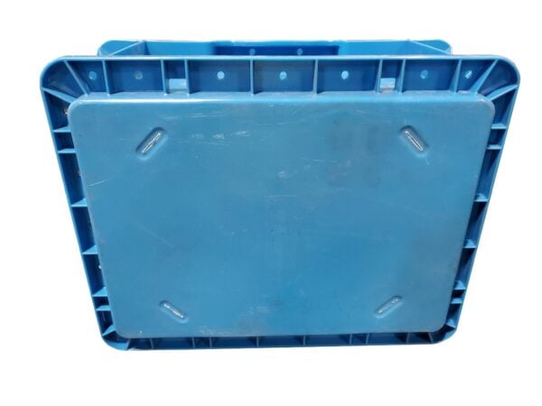 Used HPJ Industries  15" x 12" x 7" Blue Hand Tote Smooth Bottom - Image 2
