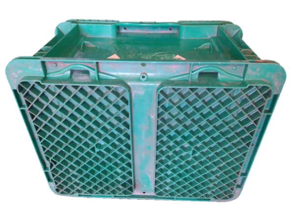 Used HPJ Industries  15" x 12" x 9" Green Hand Tote Reinforced Bottom - Image 2