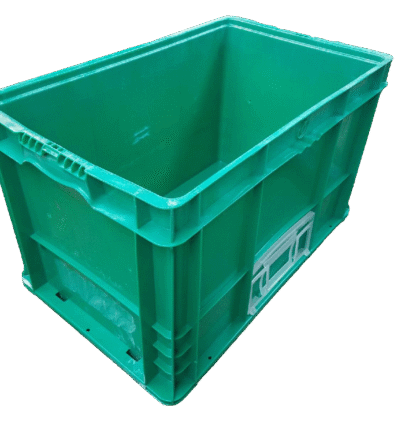 Used HPJ Industries 24" x 15" x 14" Green Hand Tote Reinforced Bottom