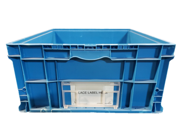 Used HPJ Industries  24" x 22" x 11" Blue Hand Tote Reinforced Bottom - Image 3