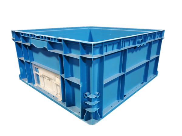 Used HPJ Industries  24" x 22" x 11" Blue Hand Tote Reinforced Bottom
