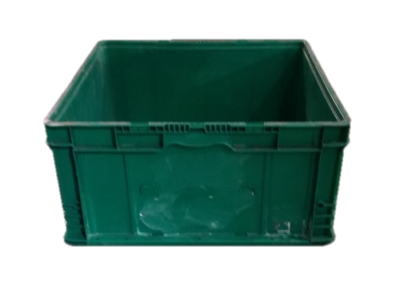 Used HPJ Industries  24" x 22" x 11" Green Hand Tote Reinforced Bottom