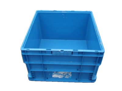 Used HPJ Industries 24" x 22" x 14" Blue Hand Tote Reinforced Bottom