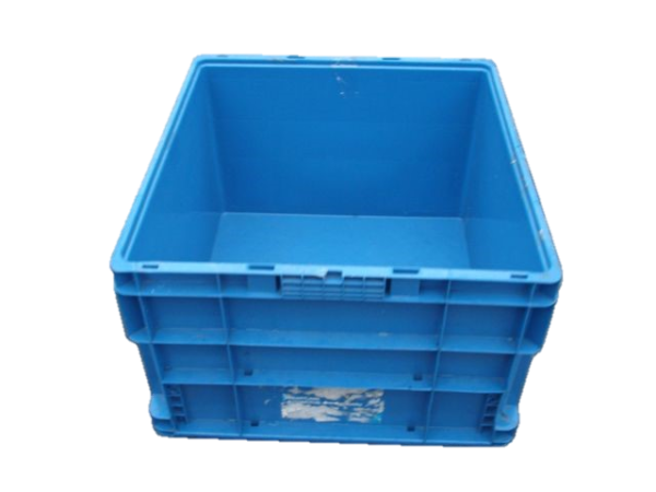 Used HPJ Industries  24" x 22" x 14" Blue Hand Tote Reinforced Bottom