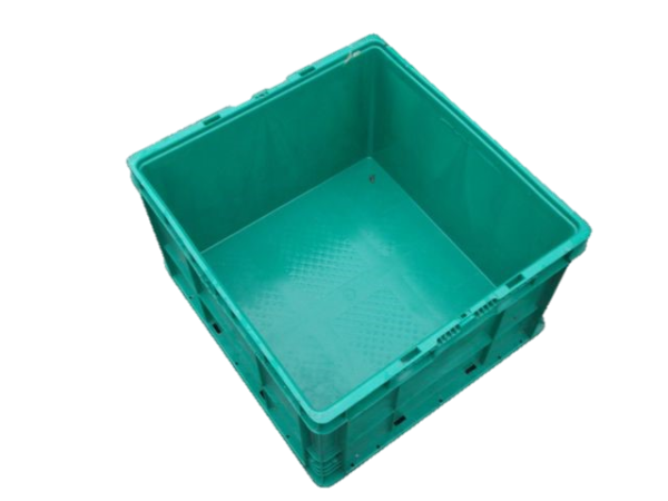 Used HPJ Industries  24" x 22" x 14" Green Hand Tote Reinforced Bottom - Image 2
