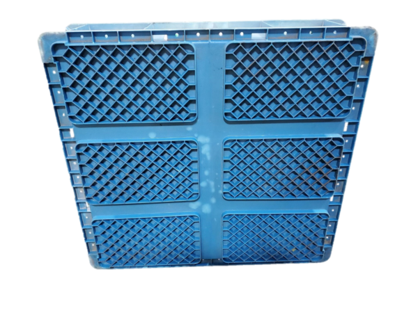 Used HPJ Industries  24" x 22" x 7" Blue Hand Tote Reinforced Bottom - Image 2