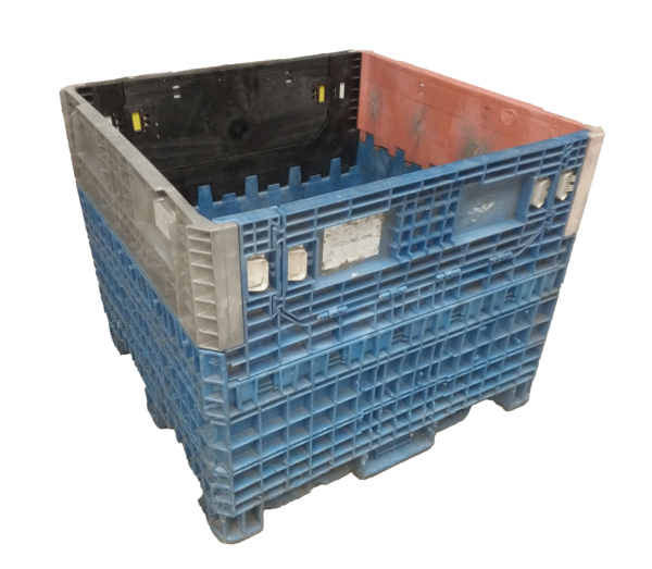 Reconditioned HPJ Industries 45" x 48" x 39" Mixed Color Storage Bottom Bulk Container