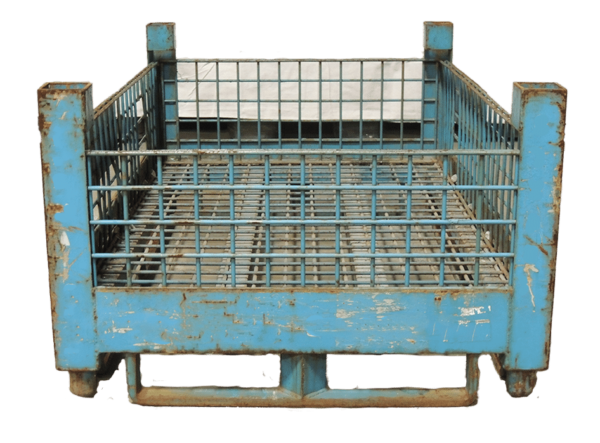 Used HPJ Industries 45" x 29" x 19" Wire Basket No Drop Doors - Image 2