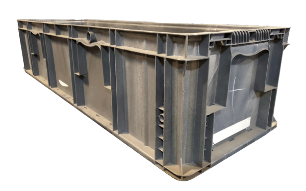 Used HPJ Industries  48" x 15" x 11" Gray Hand Tote Reinforced Bottom