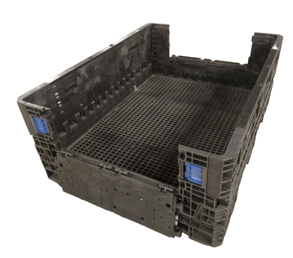 Reconditioned HPJ Industries 62" x 48" x 25" All Black 48" Drop Bulk Container - 2 Drop Doors - Image 3