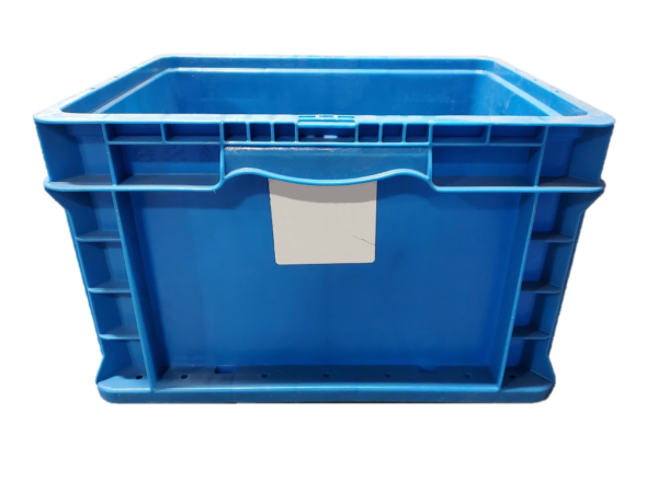 Used HPJ Industries  15" x 12" x 9" Blue Hand Tote Smooth Bottom - Image 3