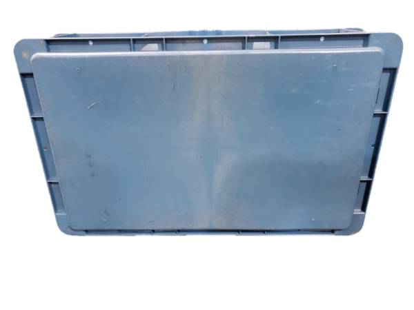 Used HPJ Industries  24" x 15" x 7" Blue Hand Tote Smooth Bottom - Image 5