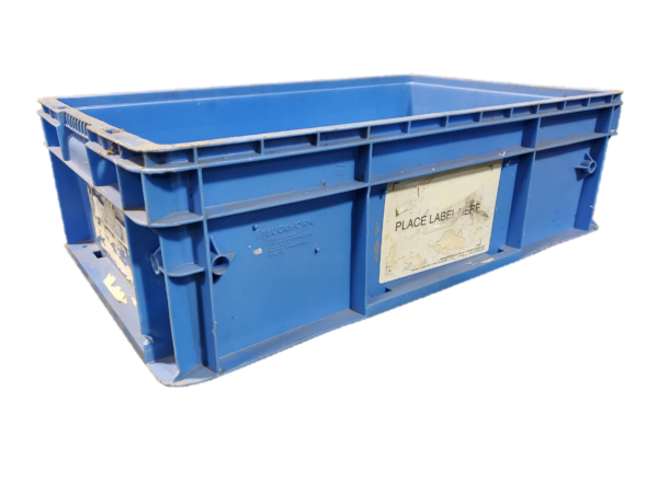 Used HPJ Industries  24" x 15" x 7" Blue Hand Tote Smooth Bottom