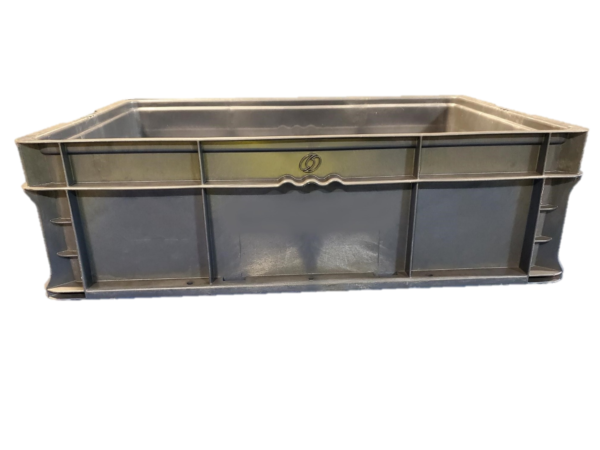Used HPJ Industries  24" x 15" x 7" Gray Hand Tote Smooth Bottom - Image 4